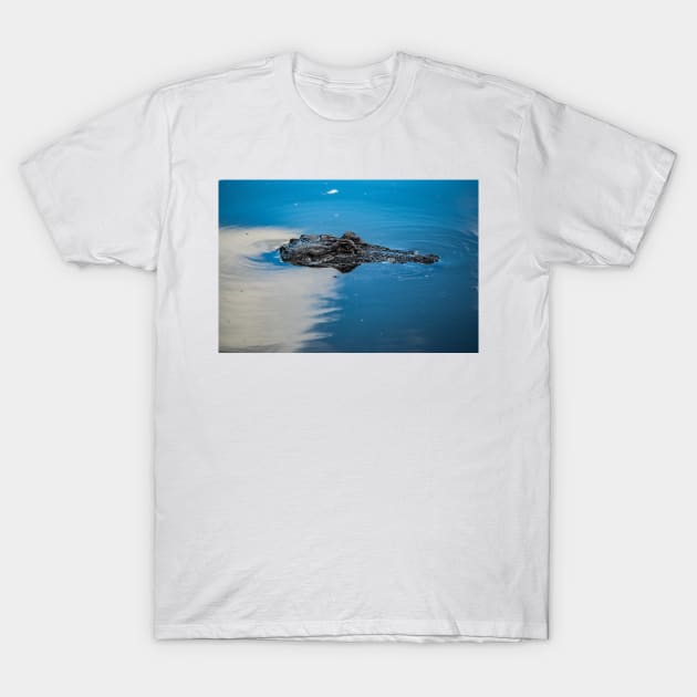 Swimming Alligator T-Shirt by KensLensDesigns